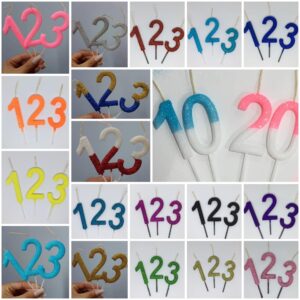 VELAS NUMEROS PLASTICOS